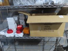 Contents of a Shelf - Plastic Housings, Emergency Exit Signs etc