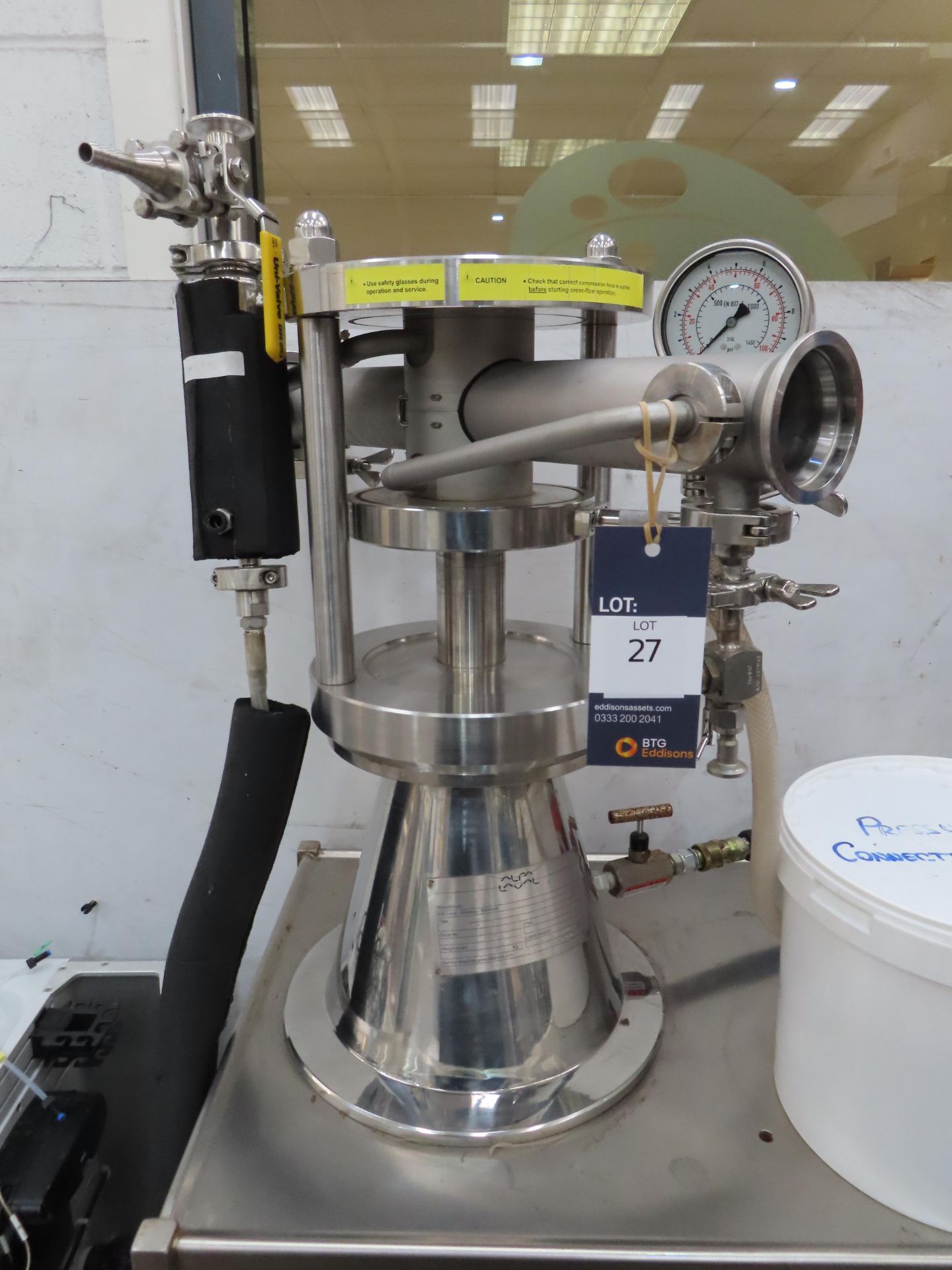 Trolley Mounted Filtration System to include Alfa Laval Labstak M20 Membrane Filtration Test Unit; A - Image 2 of 11