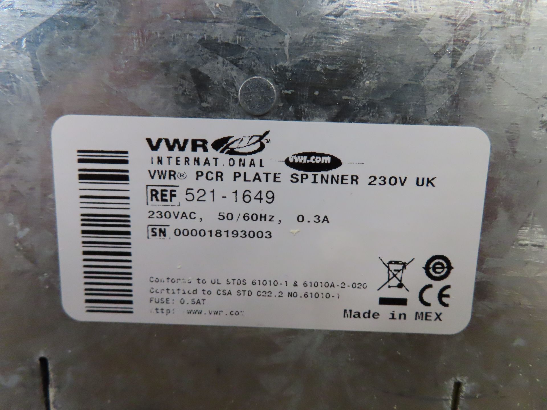 VWR PCR Plate Spinner - Image 4 of 4