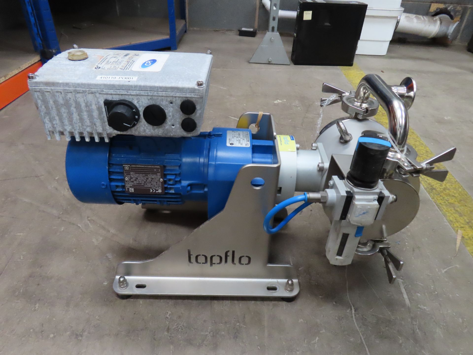 Tapflow TE80 STT/024D. Diaphram Pump Electrically Powered by a Nord 3PH Motor, YOM: 2020, S/N: 20093 - Image 8 of 10