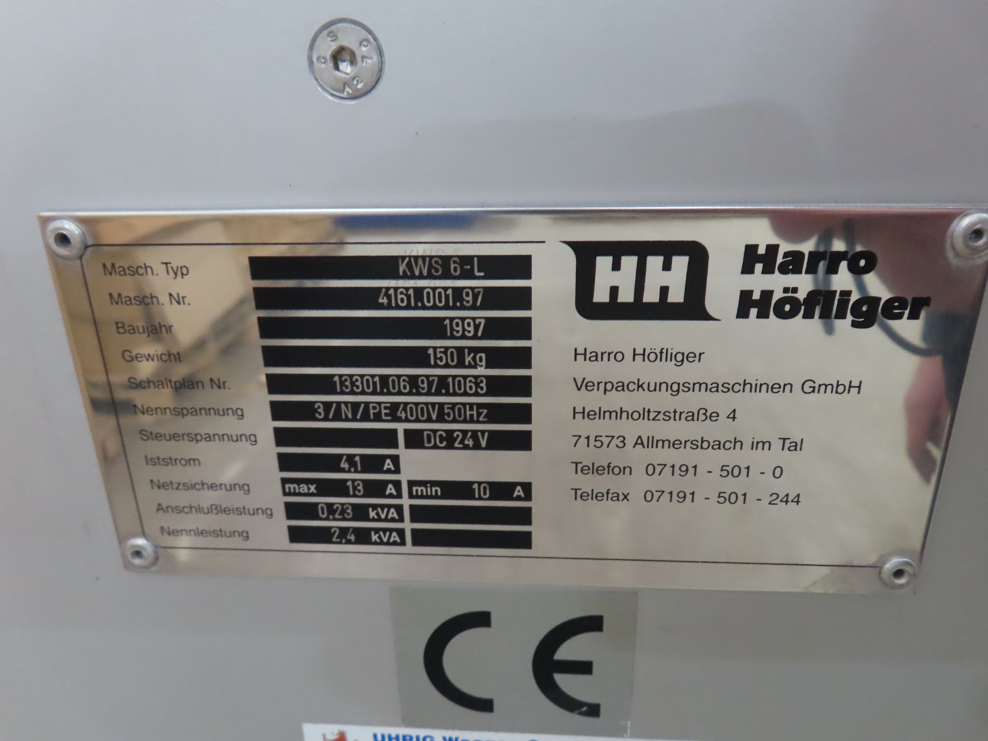 Harro Hofliger KWS 6-L Capsule Checkweighing system with standalone operator control panel - 3PH - Image 4 of 11