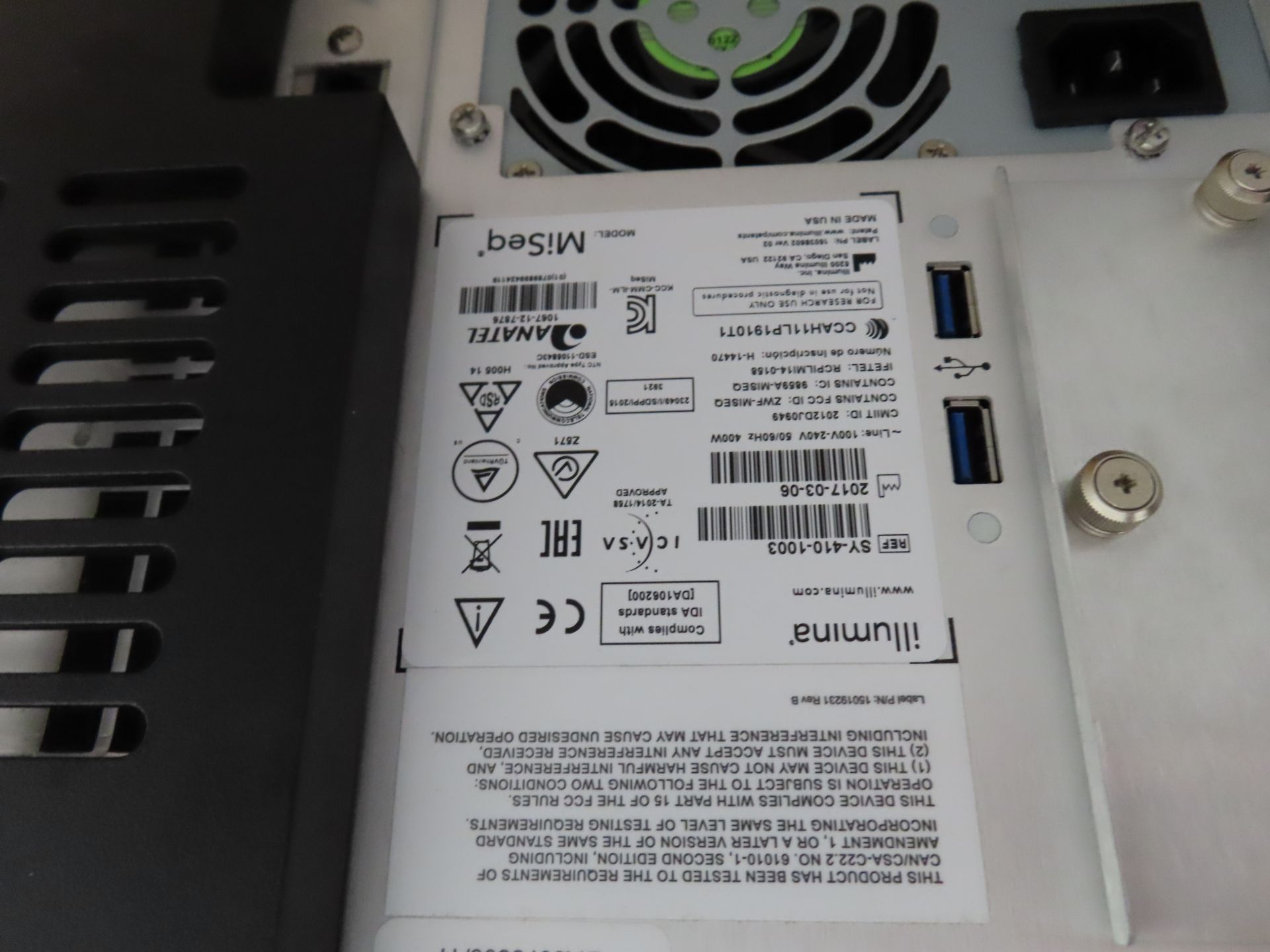 Illumina Miseq Compact Benchtop Sequencer - Comes with System Guide. S/N: SY/410-1003 - Image 8 of 8