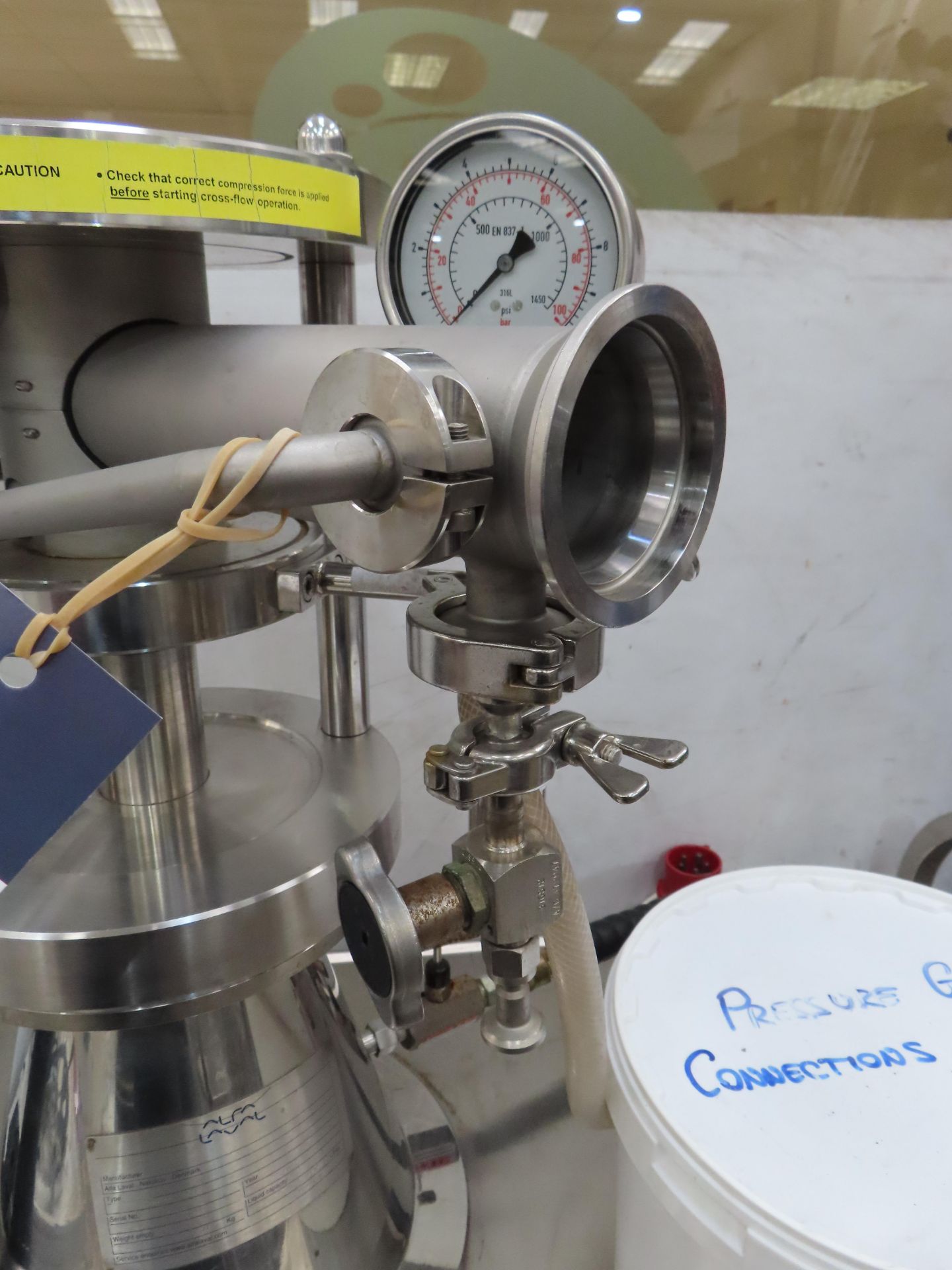 Trolley Mounted Filtration System to include Alfa Laval Labstak M20 Membrane Filtration Test Unit; A - Image 3 of 11