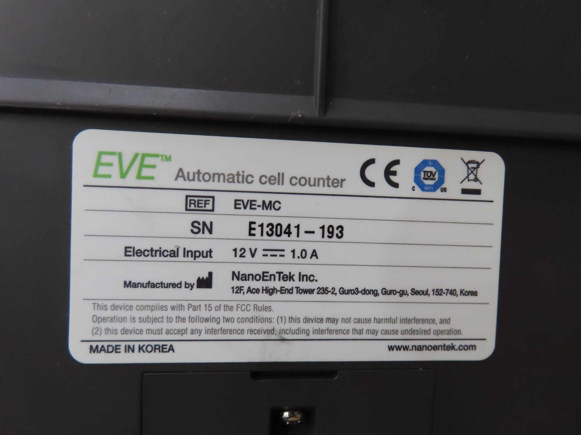 Eve Automatic Cell Counter with Dongle - Image 4 of 4