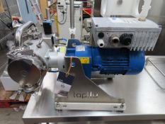 Tapflow TE80 STT/024D. Diaphram Pump Electrically Powered by a Nord 3PH Motor, YOM: 2020, S/N: 20093