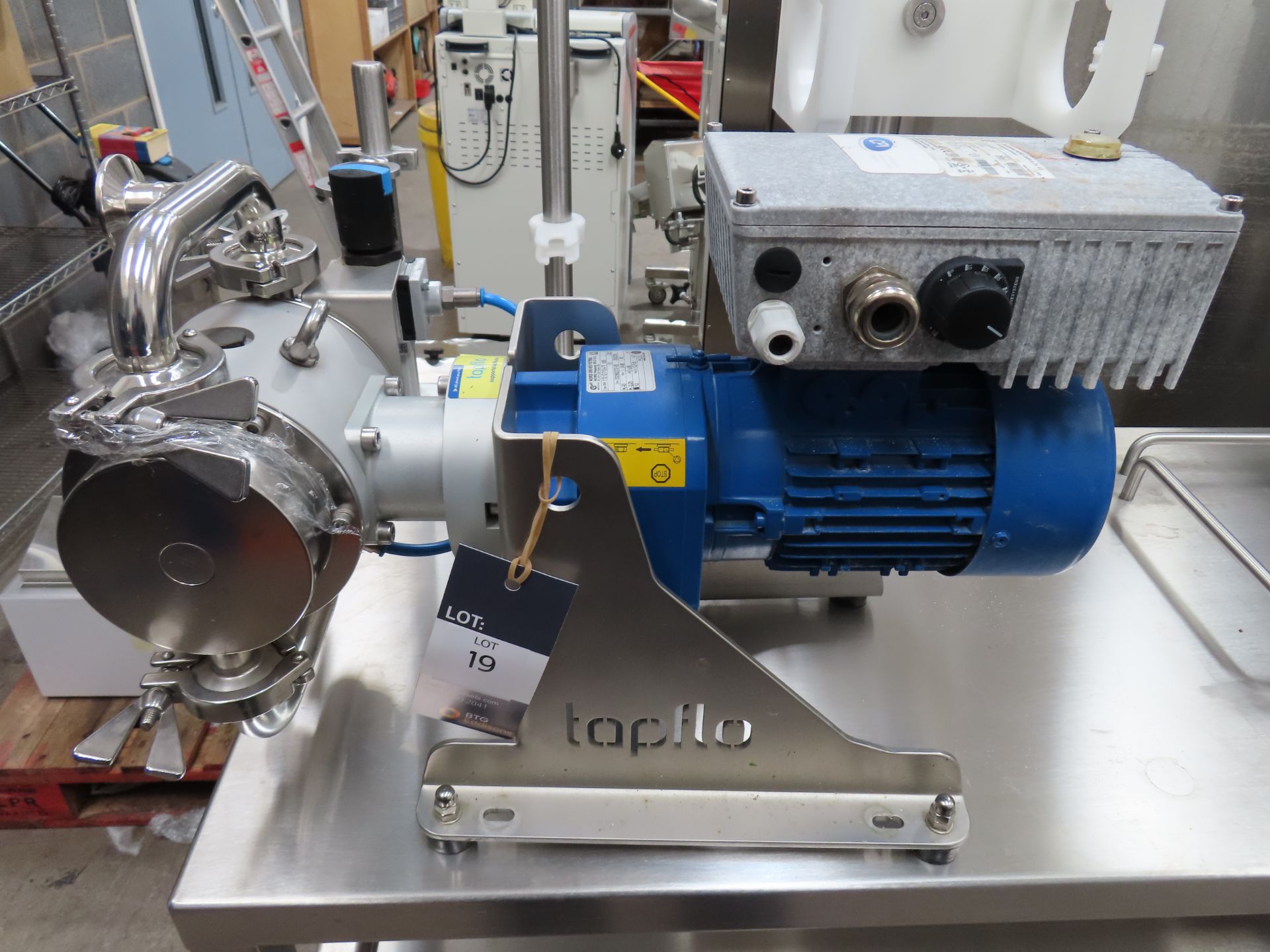 Tapflow TE80 STT/024D. Diaphram Pump Electrically Powered by a Nord 3PH Motor, YOM: 2020, S/N: 20093