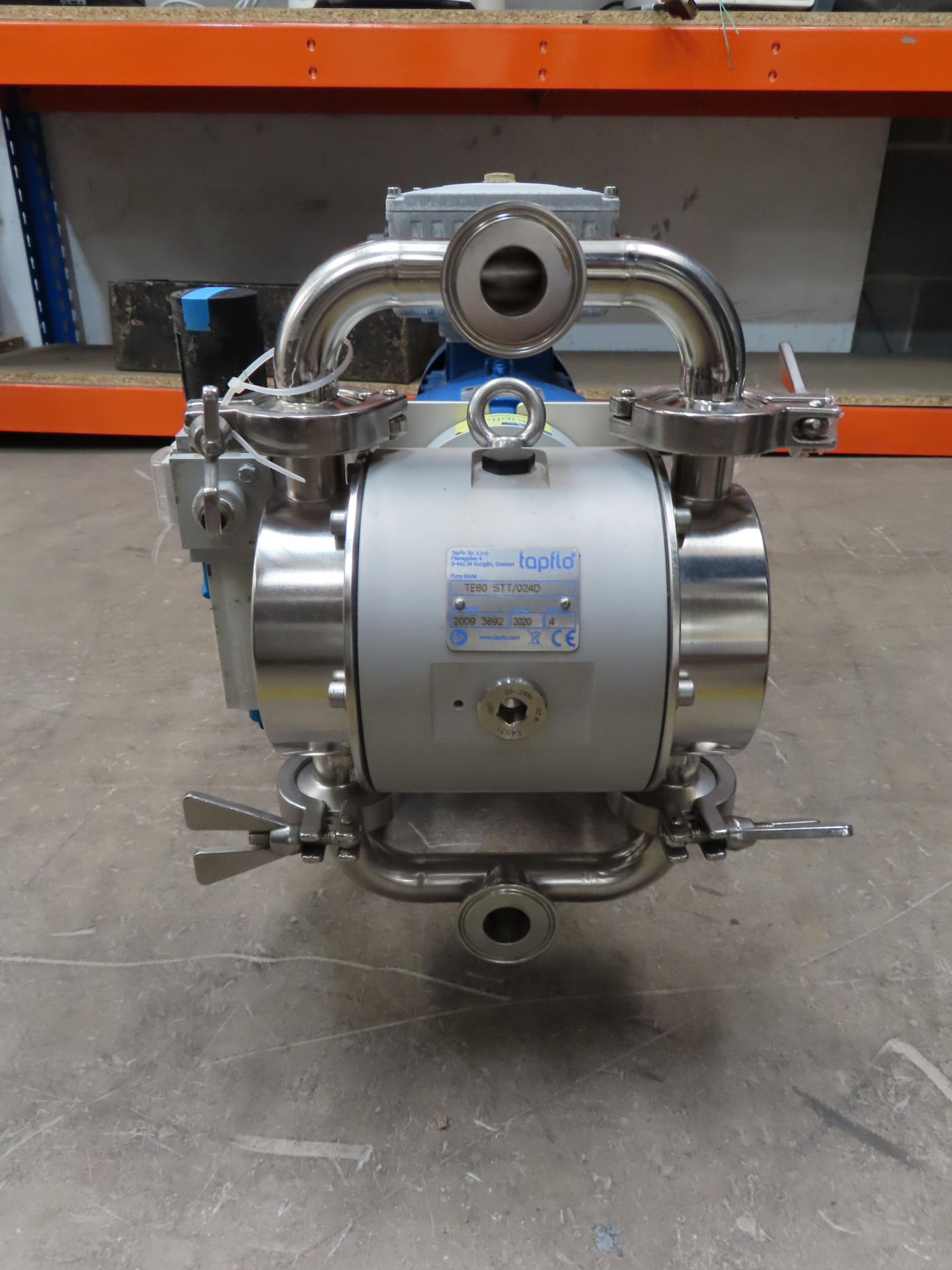 Tapflow TE80 STT/024D. Diaphram Pump Electrically Powered by a Nord 3PH Motor, YOM: 2020, S/N: 20093 - Image 6 of 10