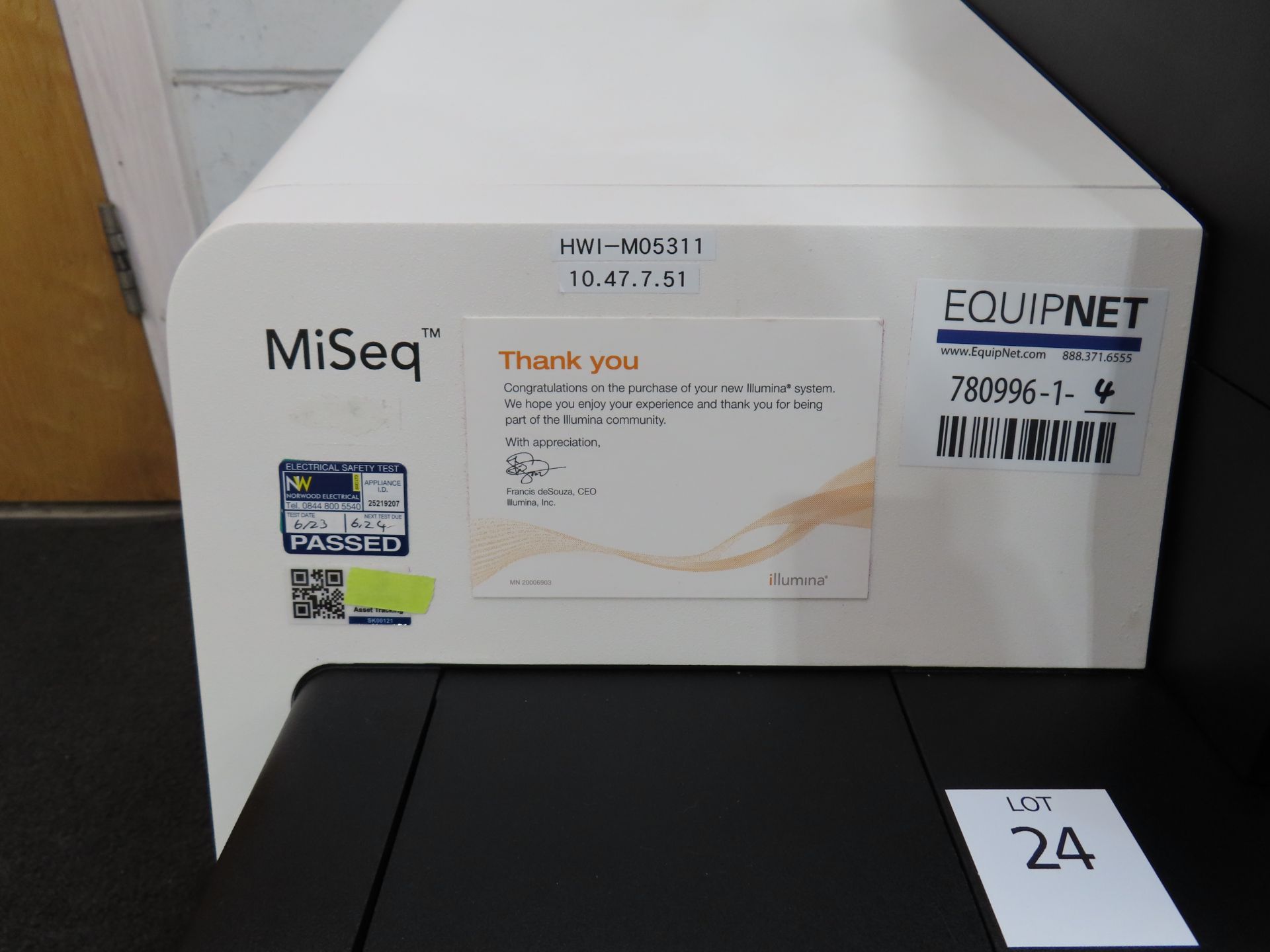 Illumina Miseq Compact Benchtop Sequencer - Comes with System Guide. S/N: SY/410-1003 - Image 3 of 8
