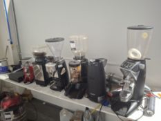 6 x Various coffee grinders – possibly de-commissioned