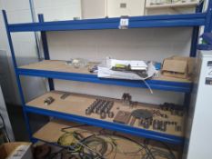 Single bay of lightweight racking to include quantity of tooling heads and machined steel