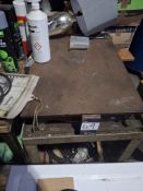 Calibrated steel topped bench