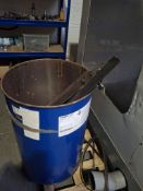Steel drum to contact steel off cuts and swarf