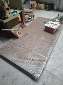9 x Sheets of punched steel sheeting (2500mm x 1300mm)
