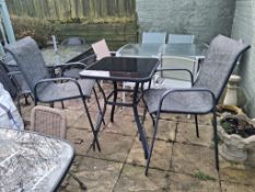 Tall Bistro Table c/w 2 Hi Level Chairs