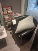 Painted Bookcase, Tub Chair & Coffee Table