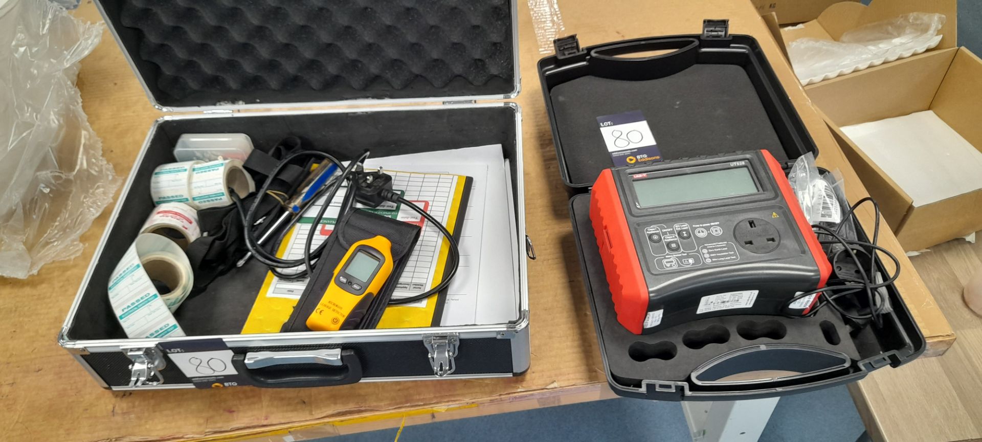 UNI-T UT528 PAT Tester, Serial Number 820002980 & Microwave Leakage Detector. Located on first
