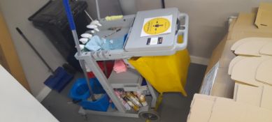 Cleaners trolley. Located on second floor, access by goods lift and stairs