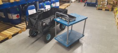 4 Wheel trolley and 2-tier trolley. Located on ground floor