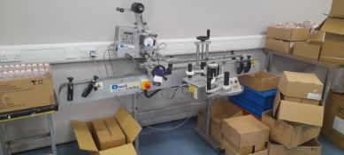 Atwells Labellers EME Series 2000-V2 labelling machine, Year 2011. Located on first floor, access by