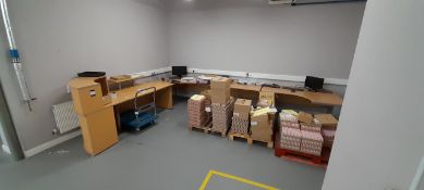 5-section work station & Fellows Cosmic 2 A4 laminator. Located on second floor, access by goods