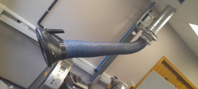Nederman fume extraction arm telescopic 2017 (excludes ducting) . Located on first floor, access