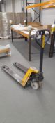 Jungheinrich pallet truck, 2000kg capacity. Located on second floor, access by goods lift and