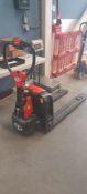 EP F4 electric pallet truck, Serial Number 73M506593, Year 2022. Located on ground floor