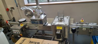 Turpins Packaging Systems Sleevit Lite 60 sleever, Serial Number SM742 & conveyor & shrinkwrap