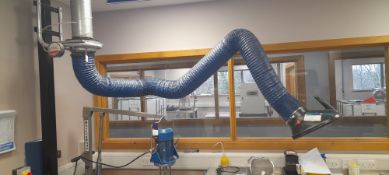Nederman fume extraction arm telescopic 2019 (excludes ducting) . Located on first floor, access