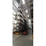 7x System Store bays of boltless steel pallet racking, approximately 10m high, Year 2021. Delayed