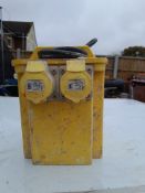 Defender E203010 240v-110v transformer with 2 x 16A outlets