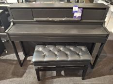 Roland LX-5-CH upright piano charcoal black MSRP £2413, Serial number 26Q0353