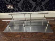 4 x stainless steel salon chair footrests