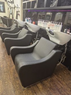 Assets of a Hairdressing Salon to include Pietranera Backwash Units, Takara Belmont, Ceriotti and Artem Dryers, Vezzosi Styling Chairs etc.