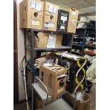 Quantity of Cat 6 and Cat 5 ethernet cable, LED lighting and electrical spares to rack and