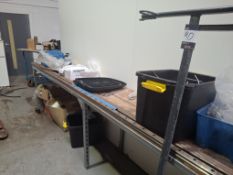 Workbench & contents on & underneath workbench including quantity of airline components & tooling