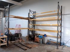2 x Bays of metal pallet racking (not contents) -