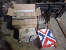 7 x Aluminium LED floodlight housings and 2 boxes of CAT5e cable