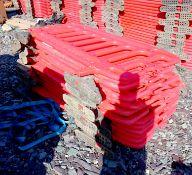 14x Red Plastic Barriers
