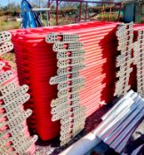 32x Red Plastic Barriers
