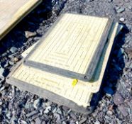 4x Yellow Heavy Duty Trench Covers