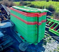 24x Green/Red Plastic Barriers