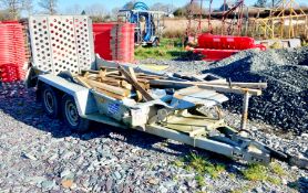 Ifor Williams 2700kg twin axle plant trailer - trailer not Road worthy