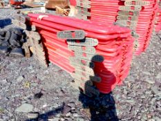17x Red Plastic Barriers