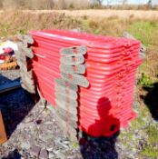 24x Red Plastic Barriers