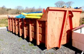 Orange Tip-Hook Skip and Contents (approx.. 6m x 3m)