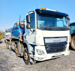 Assets of a North Wales Civil Engineering Contractors - Daf CF440 Grab/Tipper Wagon, Daf CF75.310 Hot Box, Volvo FM12 Skip Loader, Transit Vans