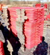 28x Red Plastic Barriers