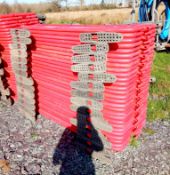 28x Red Plastic Barriers