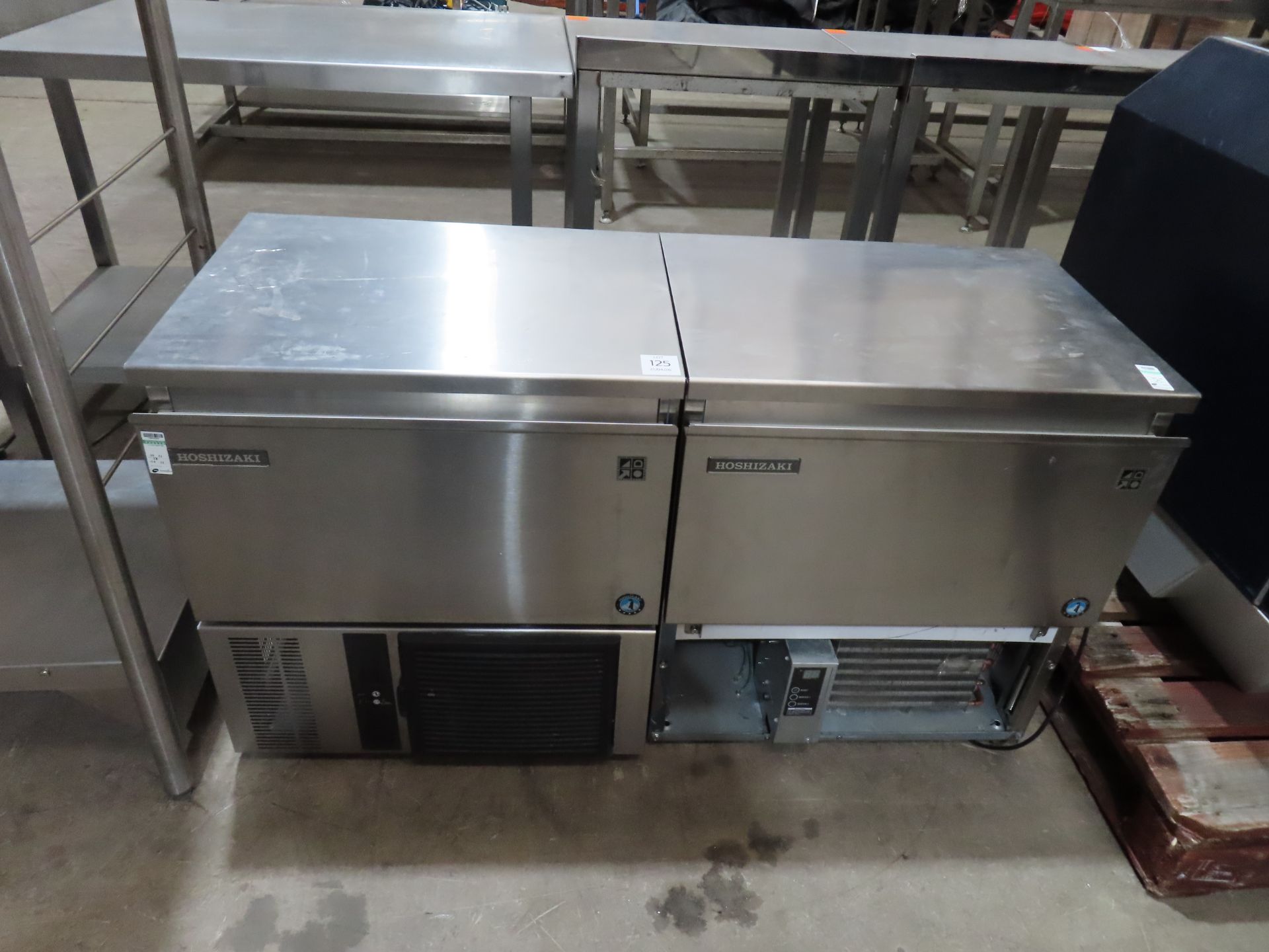 2x Hoshizaki IM-45CNE 230V ice maker (1 with missing front cover)